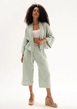 Cali - Minty soft muslin kimono top