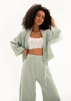 Cali - Minty soft muslin kimono top