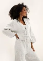 Cali - White soft muslin kimono top
