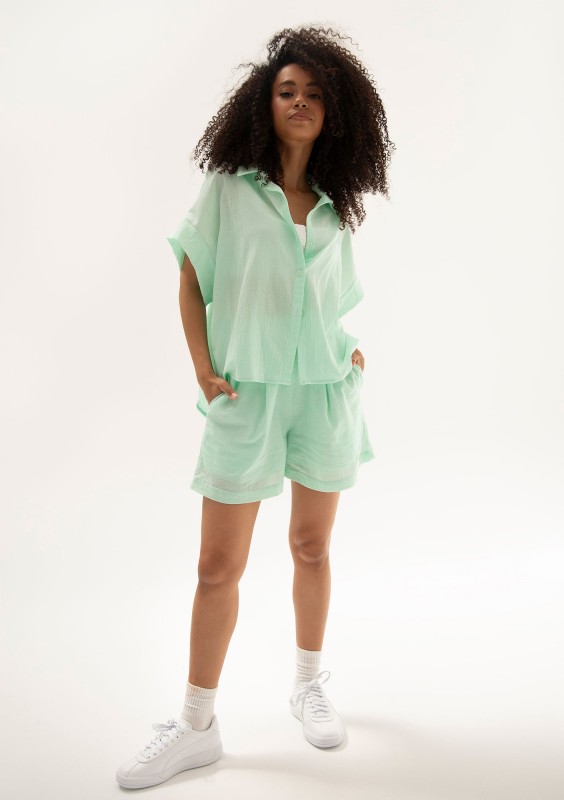 Minty - Minty cotton oversize summer shirt