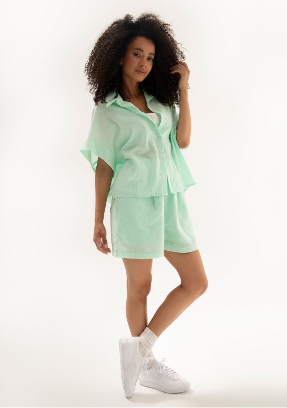 Minty - Minty cotton oversize summer shirt