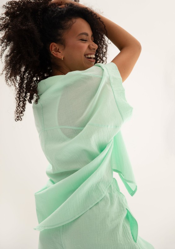 Minty - Minty cotton oversize summer shirt