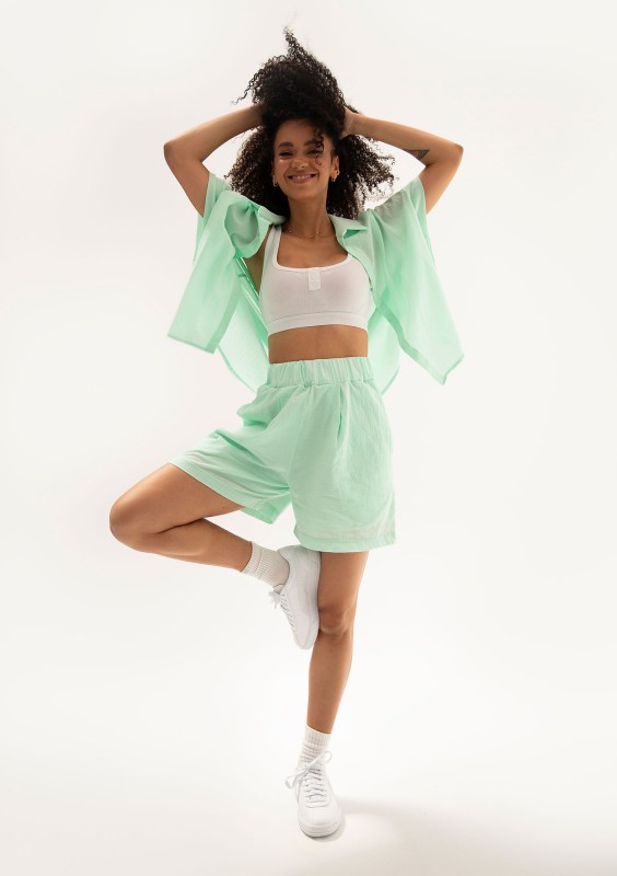 Minty - Minty thin cotton shorts