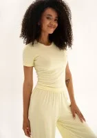 Lumiere - Klasyczny top z wiskozy Butter Yellow