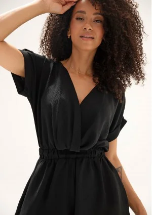 Lumi Wrap - Black mini summer jumpsuit