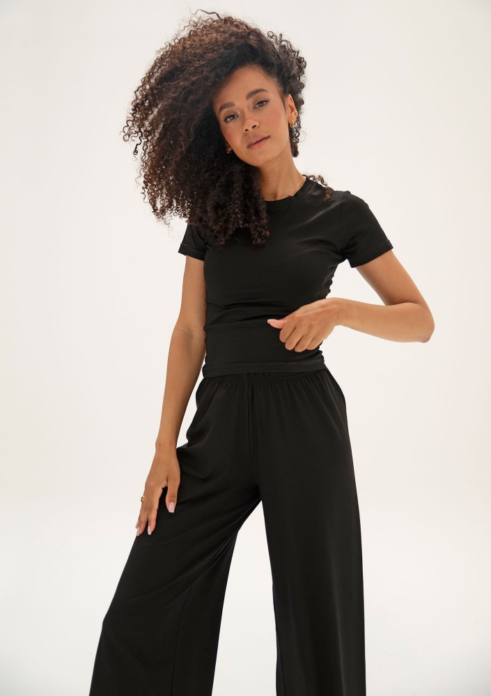 Lumiere - Black rayon top