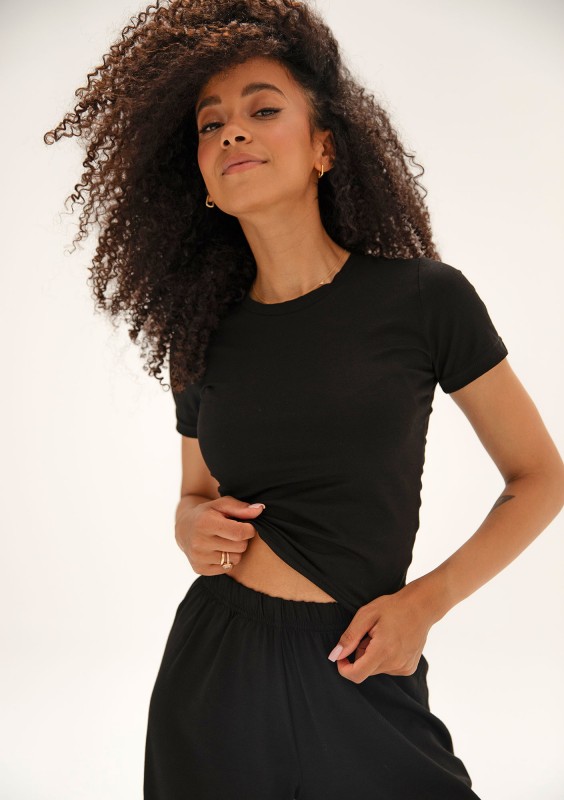 Lumiere - Black rayon top