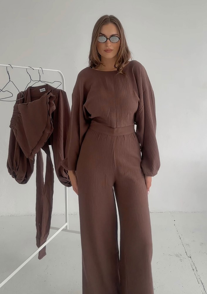 Alines - Brown muslin top