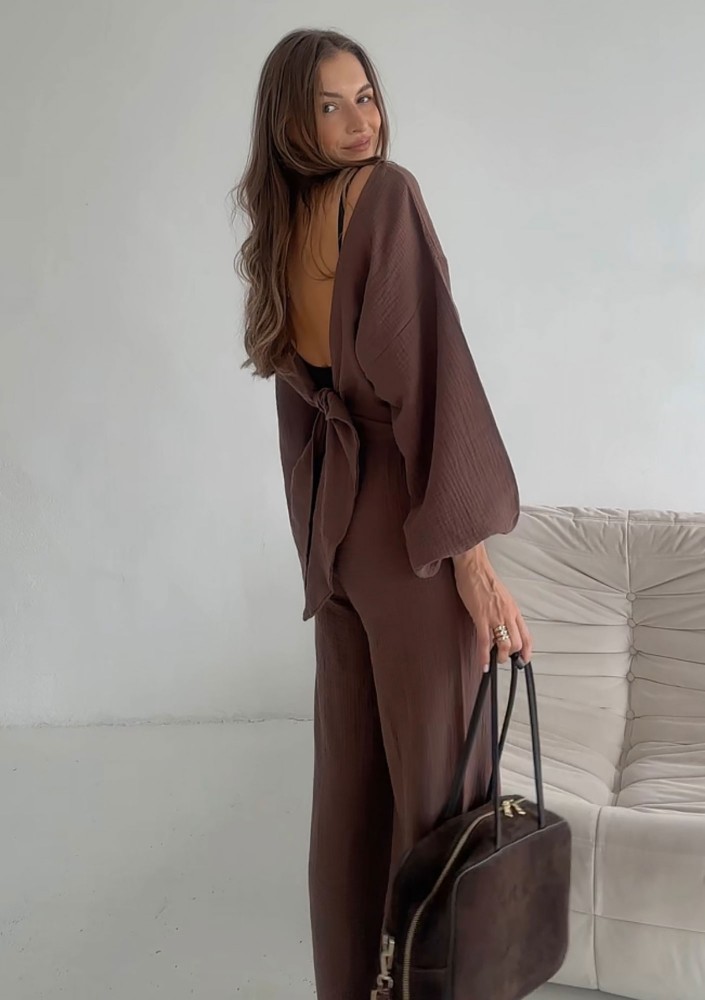 Alines - Brown muslin top