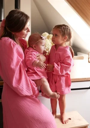 Palma - Pink muslin kids shirt