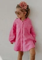 Palma - Pink muslin kids shirt