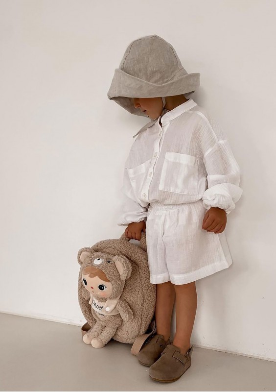 Palma - White muslin kids shirt