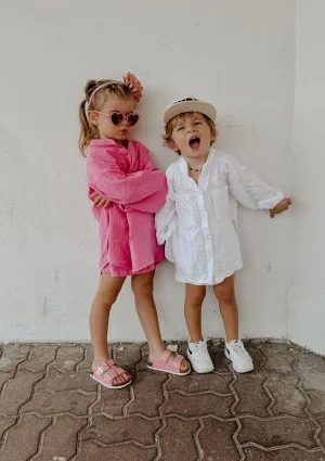 Palma - White muslin kids shirt