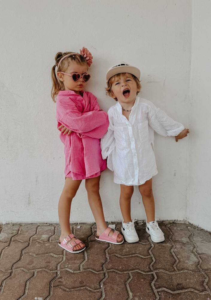 Palma - White muslin kids shirt