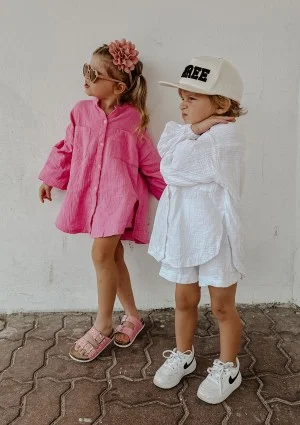 Palma - White muslin kids shirt