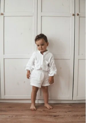 Palma - White muslin kids shirt