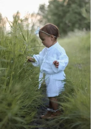 Palma - White muslin kids shirt