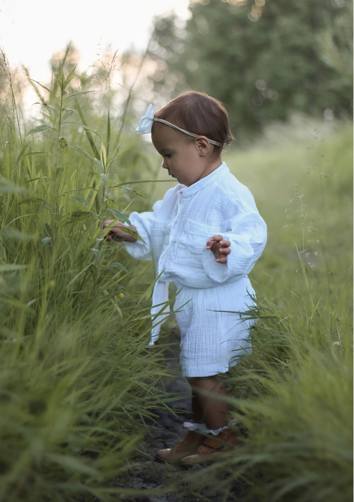 Palma - White muslin kids shirt