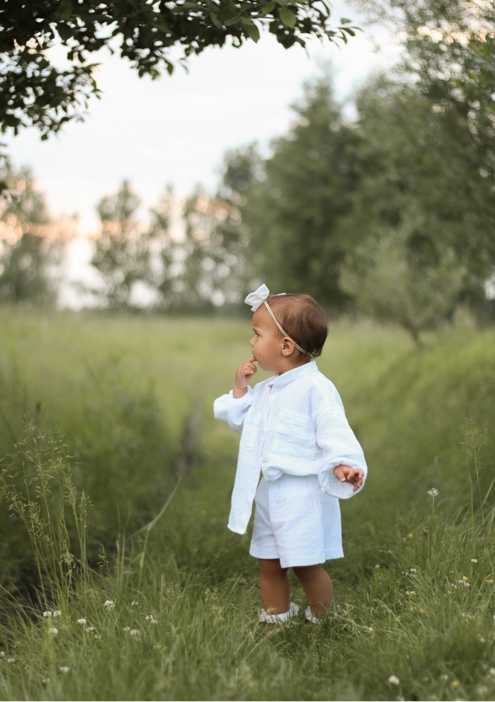 Palma - White muslin kids shirt