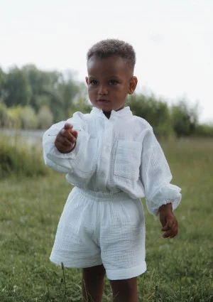 Palma - White muslin kids shirt