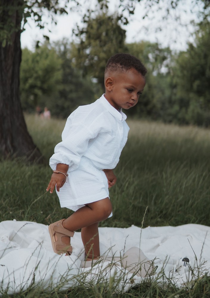 Palma - White muslin kids shirt