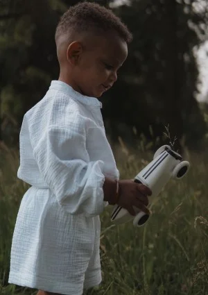 Palma - White muslin kids shirt