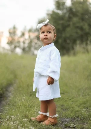 Palma - White muslin kids shirt