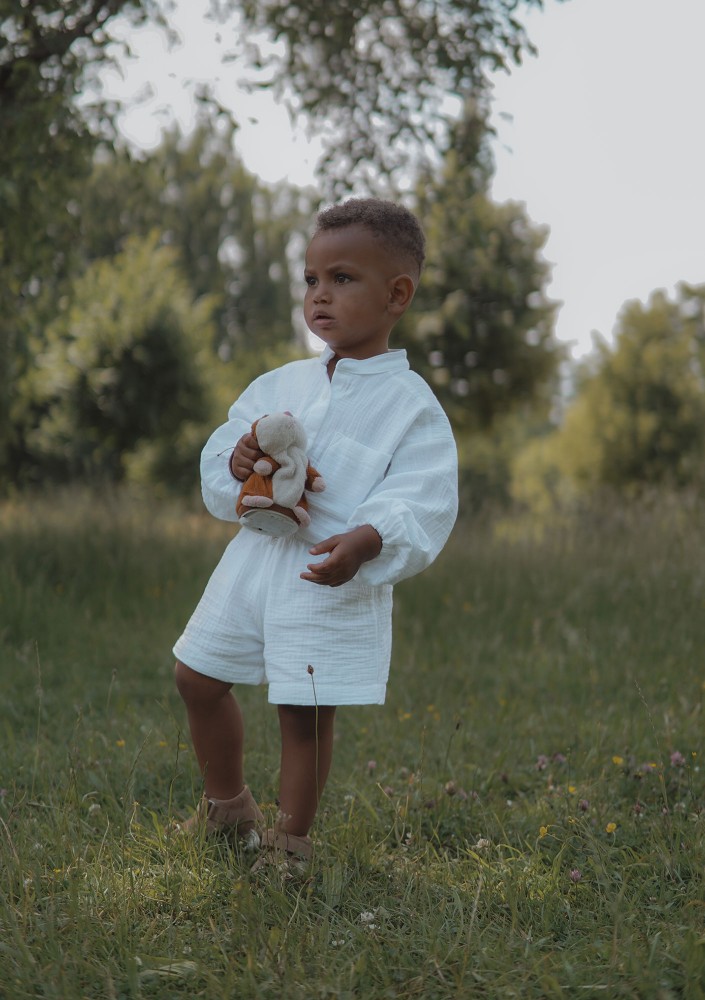 Palma - White muslin kids shirt