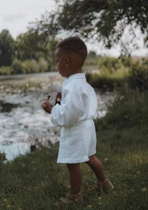 Palma - White muslin kids shirt