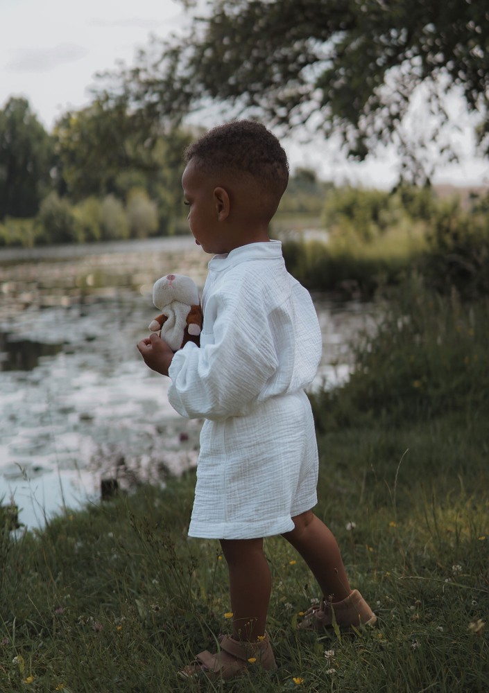 Palma - White muslin kids shirt