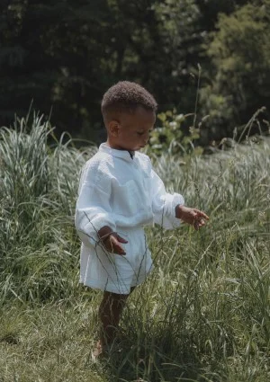 Palma - White muslin kids shirt