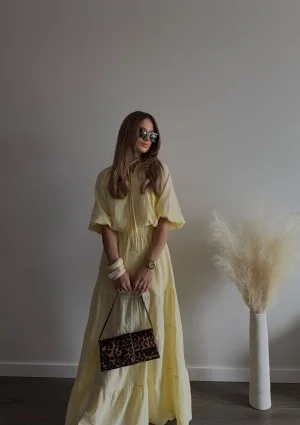 Soleil - Banana yellow cotton summer blouse