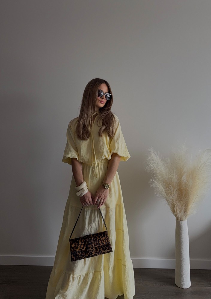 Soleil - Banana yellow cotton summer blouse