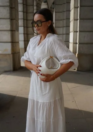 Soleil - White cotton summer blouse