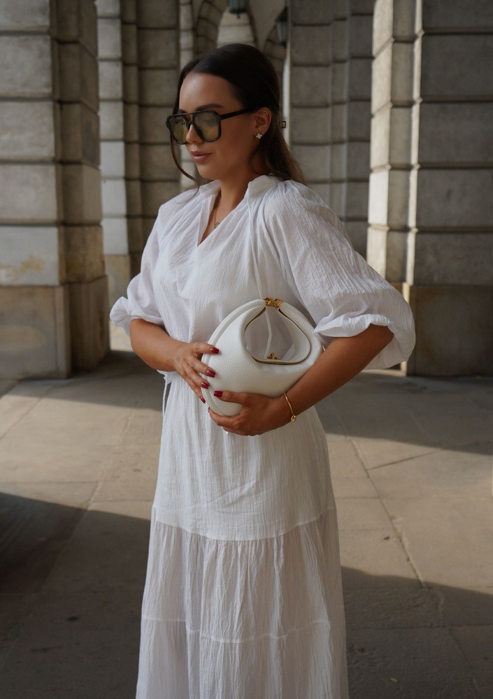 Soleil - White cotton summer blouse