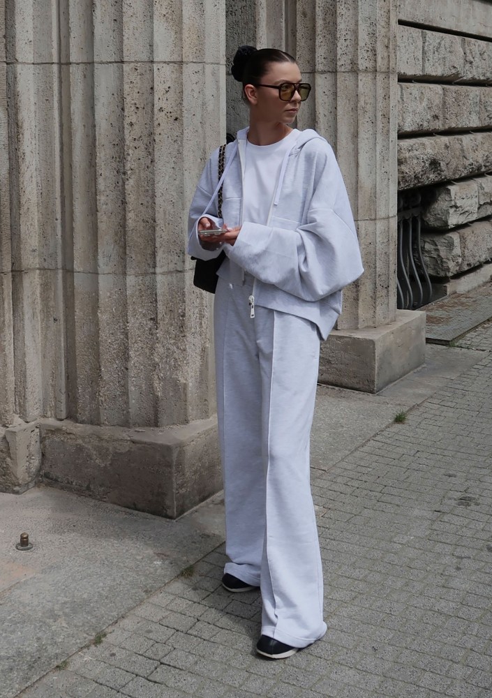 Bane - Rozpinana bluza oversize z kapturem Light Melange