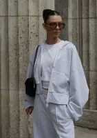 Bane - Light melange oversize zipped hoodie