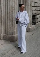 Costa - Light melange wide sweatpants