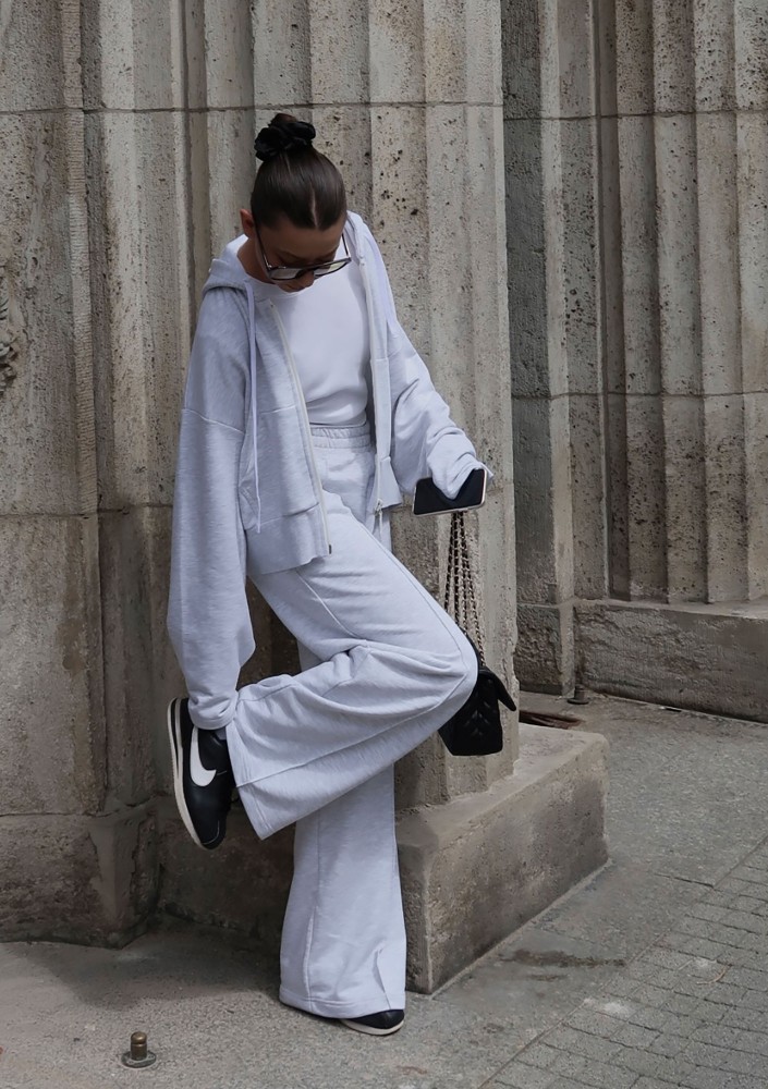 Costa - Light melange wide sweatpants