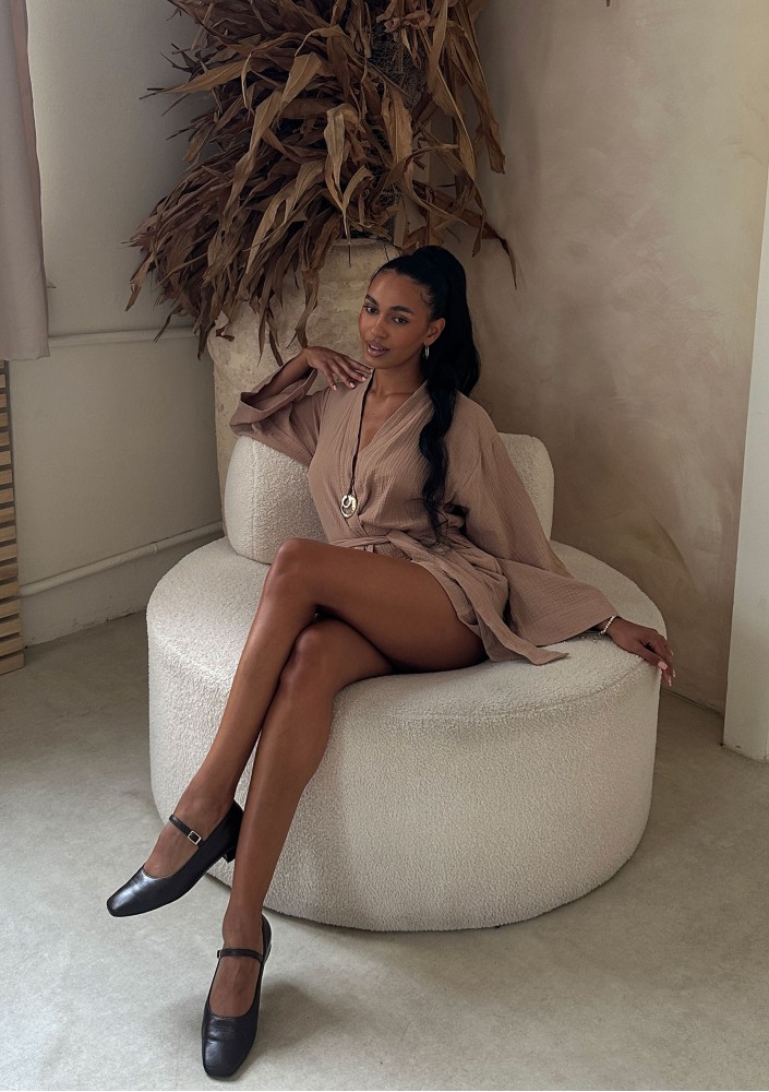 Pavla - Beige muslin shirt