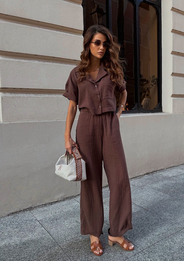 Thane - Brown muslin shirt