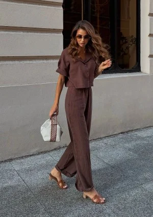 Thane - Brown muslin pants