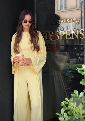 Lumiere - Klasyczny top z wiskozy Bananowy