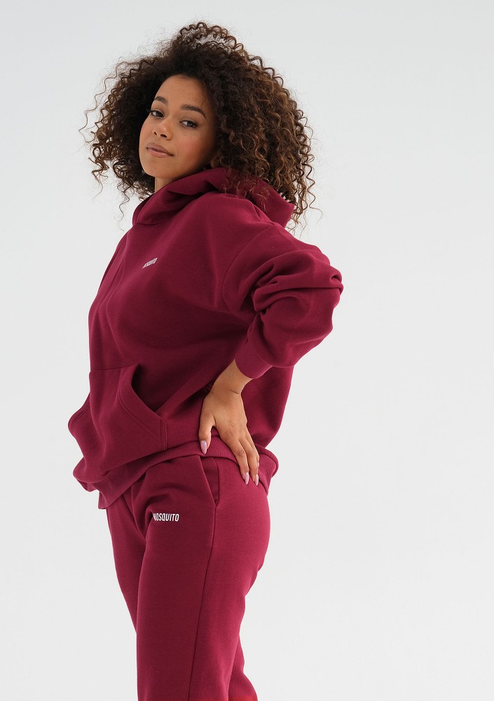 Pure - Deep cherry red hoodie