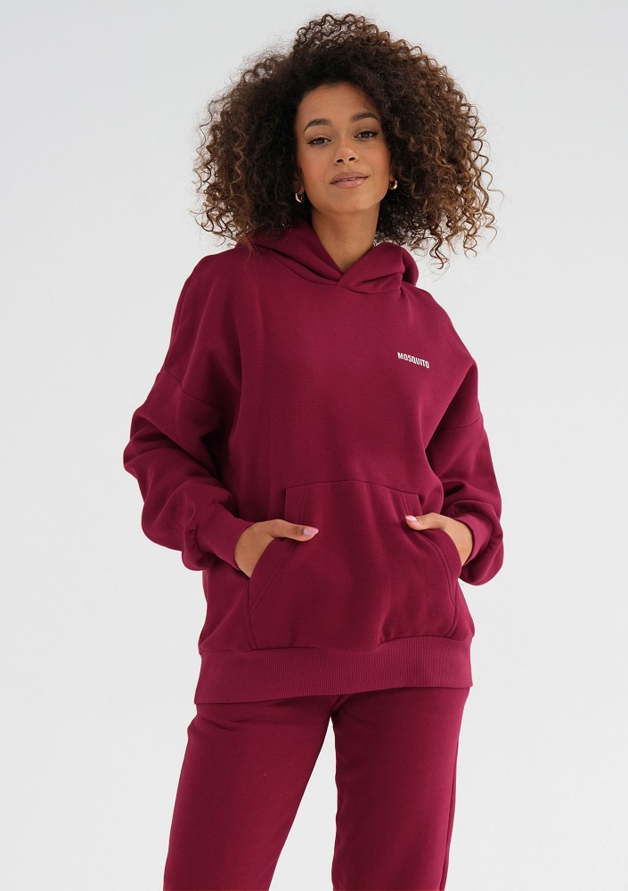 Pure - Deep cherry red hoodie