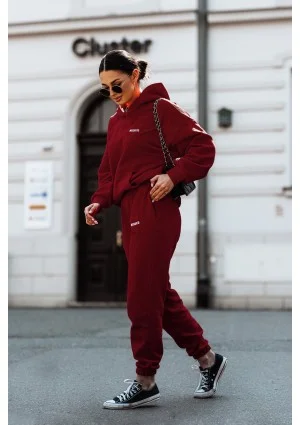 Pure - Bluza z kapturem Deep Cherry