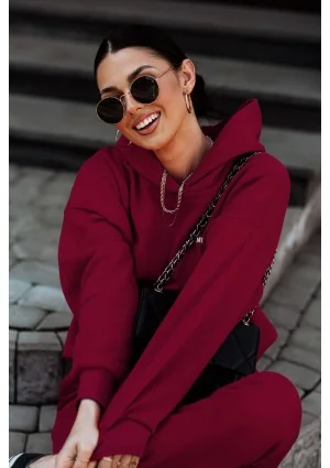 Pure - Bluza z kapturem Deep Cherry