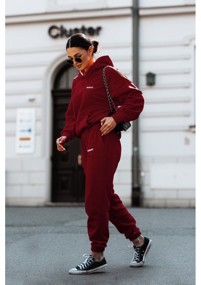 Pure - Spodnie dresowe Deep Cherry