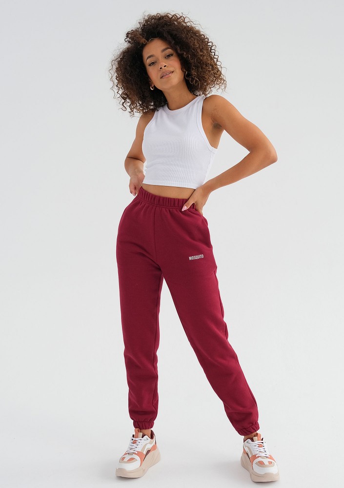 Pure - Deep cherry red sweatpants