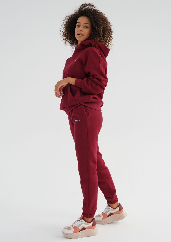Pure - Deep cherry red sweatpants